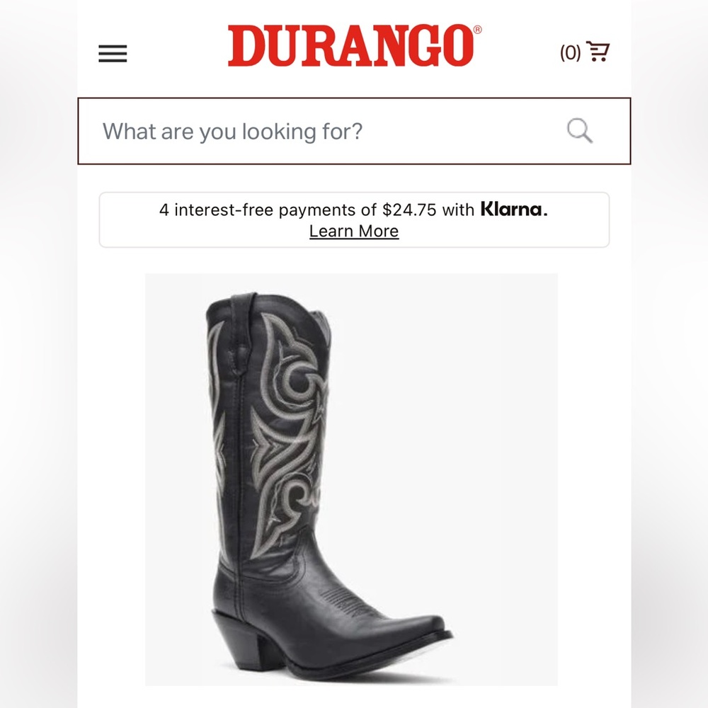 Black Western Boots with Silver Embroidery